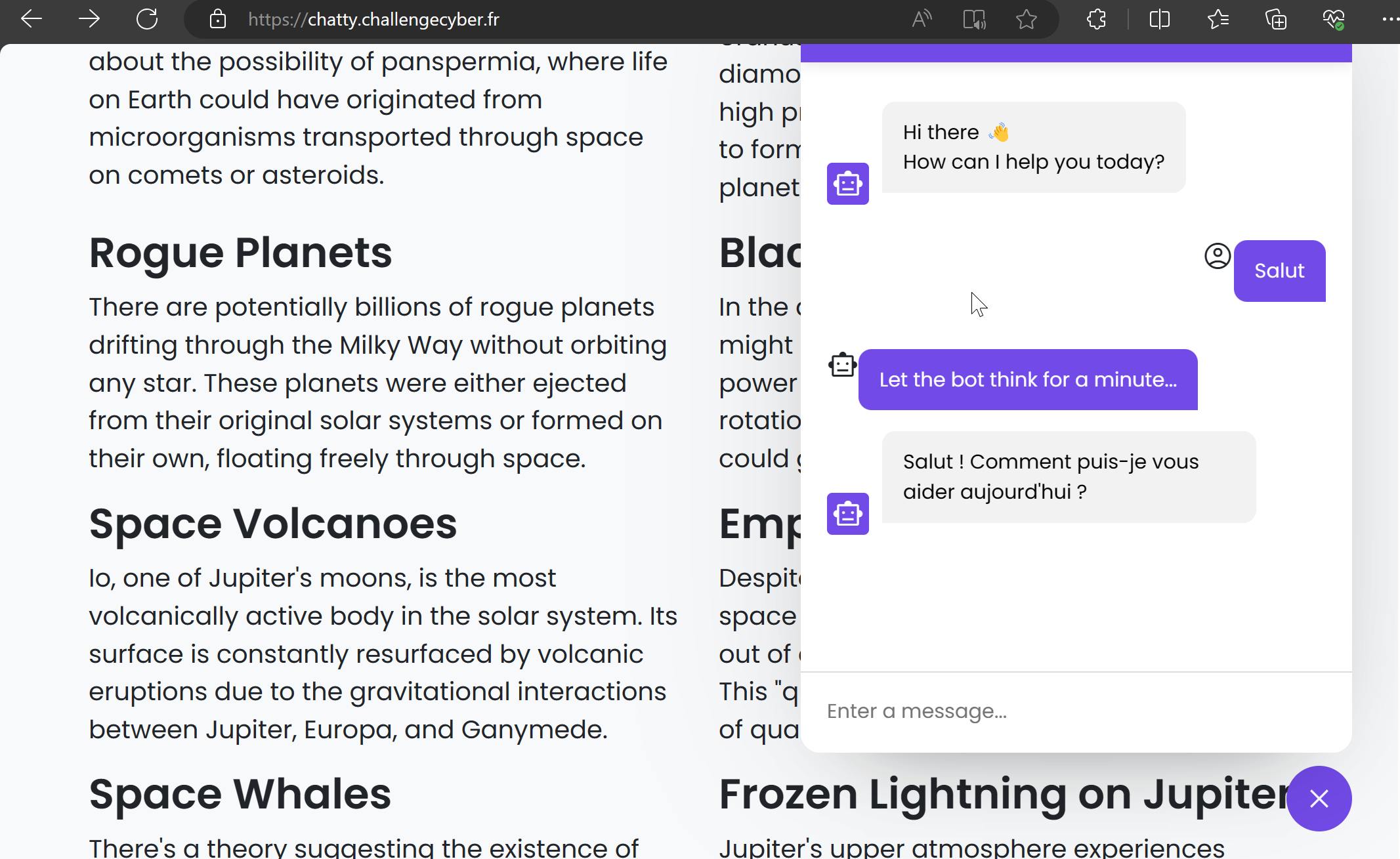 Interaction chatbot